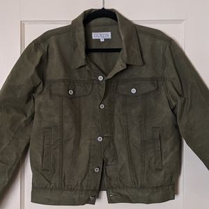Waxed Canvas Trucker Jacket (Olive)
